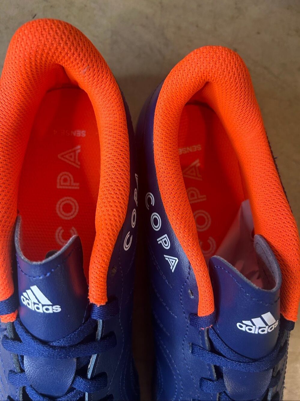 Adidas Copa Sense 4 Flexible Ground Soccer Cleats Navy Blue Orange Men's Size 10 - Picture 4 of 8